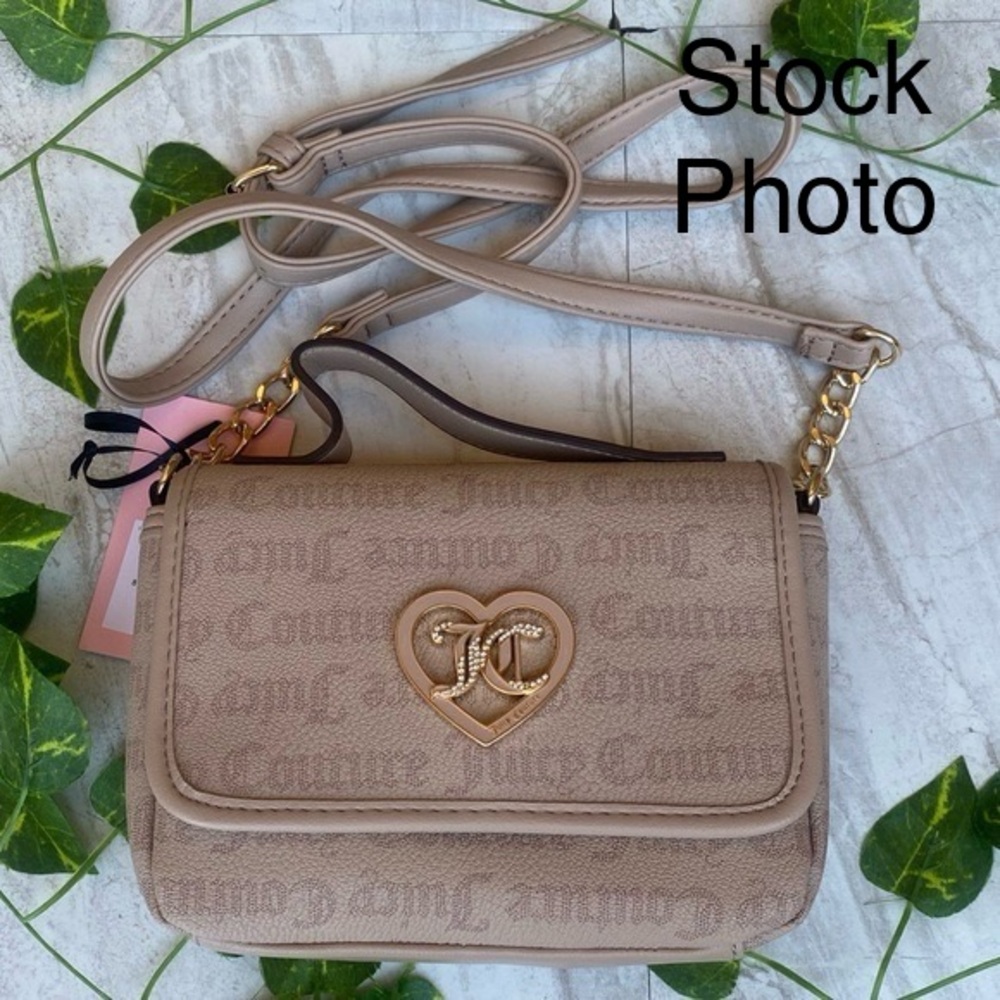 Juicy Couture Y2K Purse Nude Neutral Tan Handle Beige Crossbody